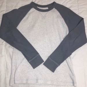 White and gray long sleeve, M, old navy